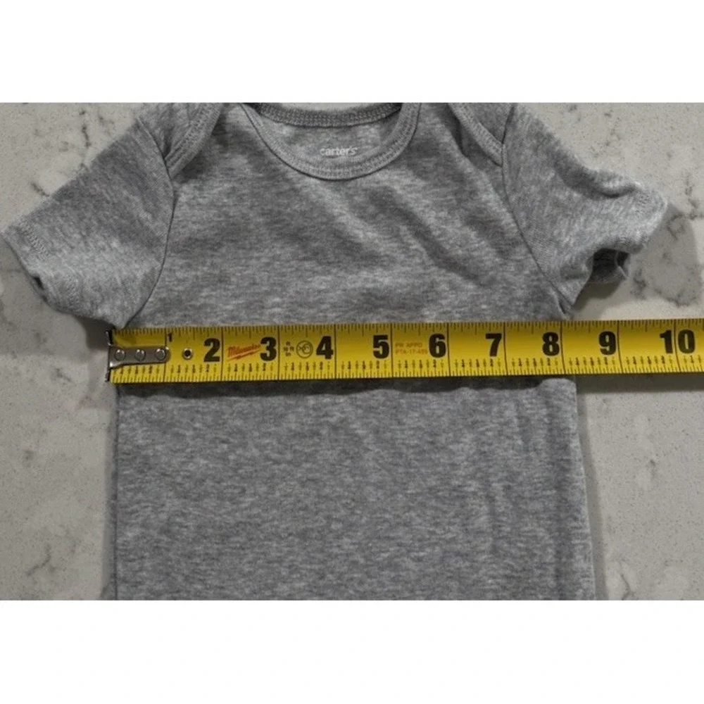 Carter's Baby Boy Bodysuit Gray Short Sleeve 18 Months Cotton Blend One Piece